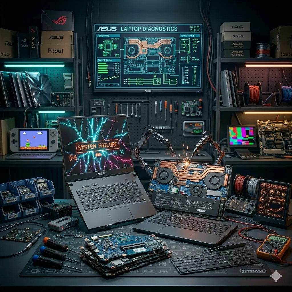 foto van een een laptop reparatie